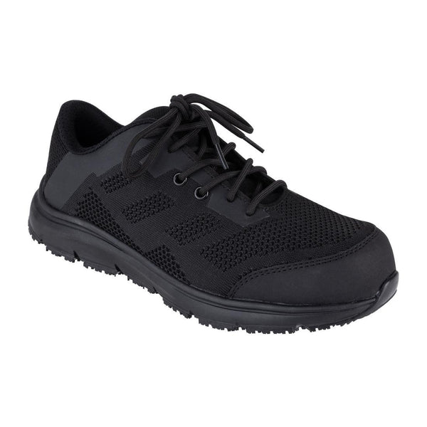 Slipbuster Ironis Safety Trainer Polyester Mesh Black - UK 8 EU 42 BA177 - 42 - Whisk Hospitality - BA177-42
