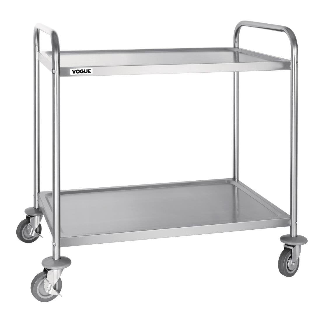 Vogue 2 Tier Flat Pack Trolley St/St - 855Lx535Wx940mmH F998 - Whisk Hospitality - F998
