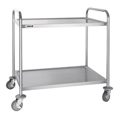 Vogue 2 Tier Flat Pack Trolley St/St - 855Lx535Wx940mmH F998 - Whisk Hospitality - F998