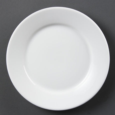 Olympia Whiteware Wide Rimmed Plate - 23cm 9" (Box 12) CB480 - Whisk Hospitality - CB480