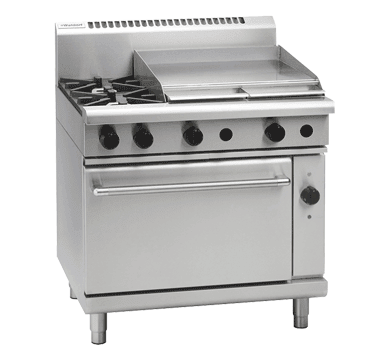 Waldorf 800 Series Rnl8616Gec 900Mm Gas Range Electric Convection Oven Low Back Version - Whisk Hospitality - RNL8616GEC