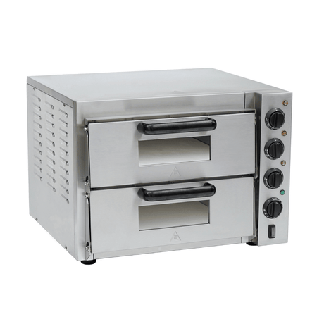 BakerMax Compact Countertop Double Deck Electric Pizza Oven EP - 2T/15 - Whisk Hospitality - EP-2T/15