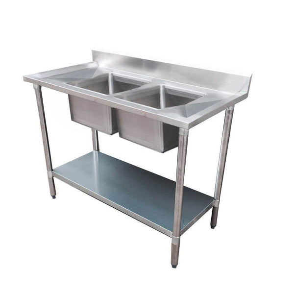 Modular System Double Sink Bench Centre 1800x700x900mm - 1800 - 7 - DSBC - Whisk Hospitality - 1800-7-DSBC