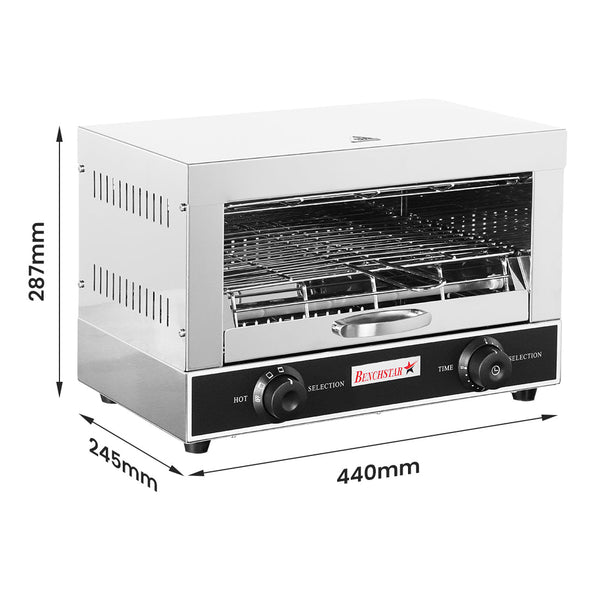 Benchstar Single infrared quartz element salamander griller toaster and timer - QT-1 - Whisk Hospitality - QT-1