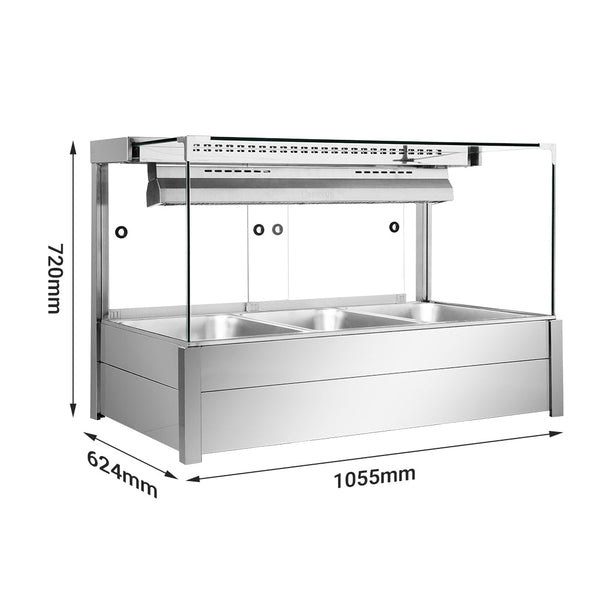 Bonvue Square Countertop Wet and Dry Bain Marie - BM11SC - Whisk Hospitality - BM11SC