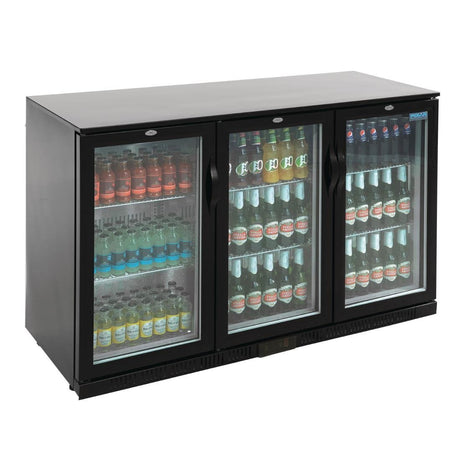 Polar G - Series Back Bar Cooler with 3 Hinged Doors 330Ltr GL004 - A - Whisk Hospitality - GL004-A