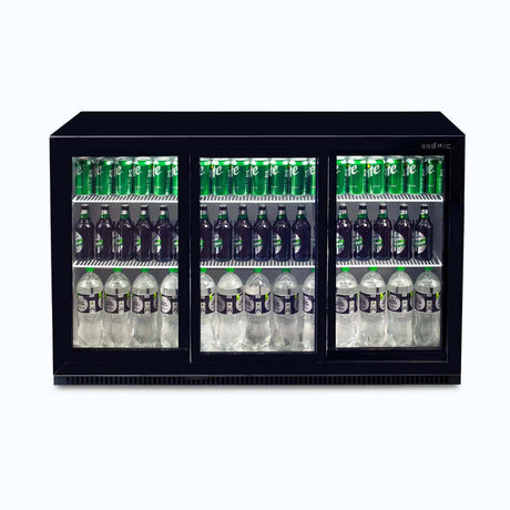 Bromic Back Bar Fridge - 307L - 3 Doors - Sliding - Whisk Hospitality - BB0330GDS-NR-1