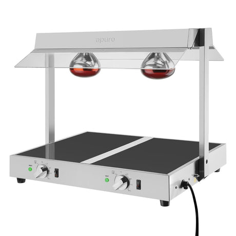Apuro Food warmer with Gantry - 2 x GN 1/1 HT760-A - Whisk Hospitality - HT760-A