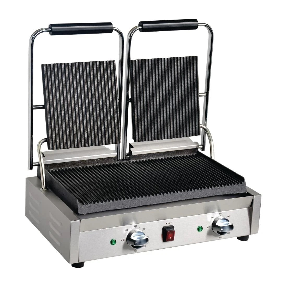 Apuro Bistro Double Contact Grill - Ribbed/Ribbed - 15amp DY994-A - Whisk Hospitality - DY994-A