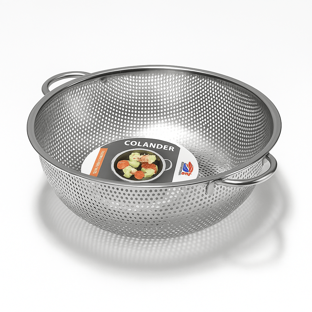 Fine Colander - Perforated - with Ear- S/S - Multiple Use - 285mm(˜) - Whisk Hospitality - 45517