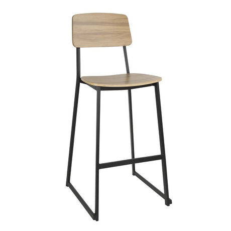 Bolero Beaufort Wooden Interior High Stools (Set 2) FU525 - Whisk Hospitality - FU525