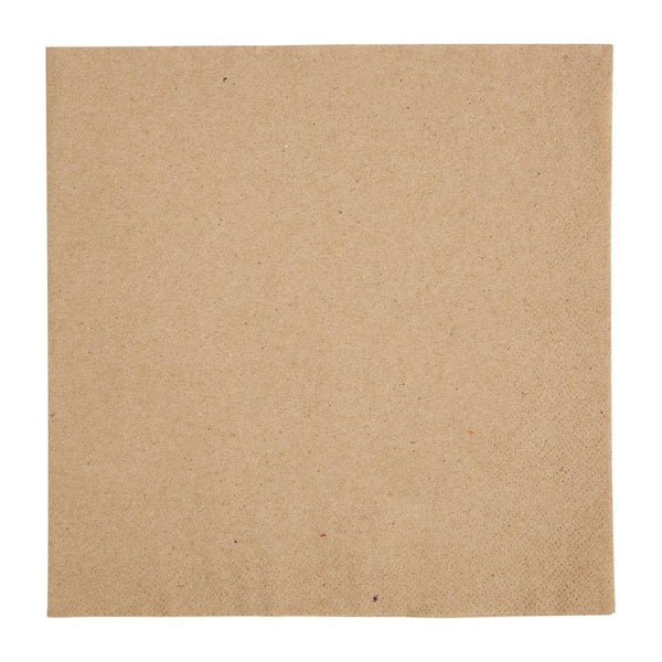 Fiesta Recyclable 40cm 2 ply 4 Fold Recycled Kraft Dinner Napkin (Pack 2000) FE242 - Whisk Hospitality - FE242