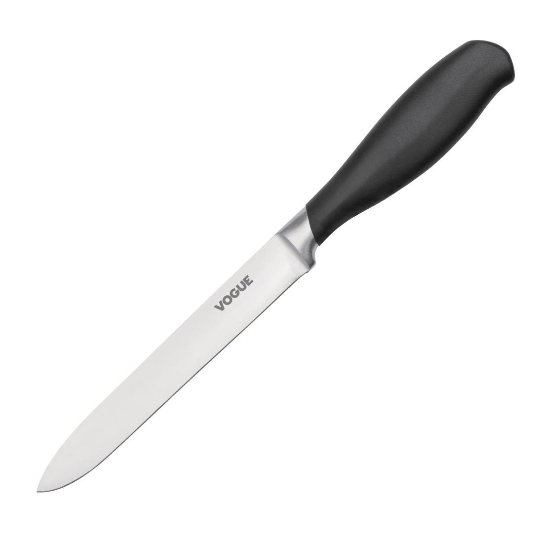 Vogue Soft Grip Utility Knife St/St - 140mm 5 1/2" GD755 - Whisk Hospitality - GD755