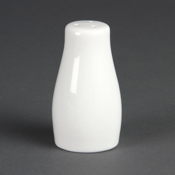 Olympia Whiteware Salt Shaker - 90mm 3 1/2" (Box 12) C213 - Whisk Hospitality - C213