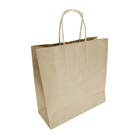 Fiesta Recyclable Twist Handle Paper Bag Brown - Small (Pack 250) HY760 - Whisk Hospitality - HY760