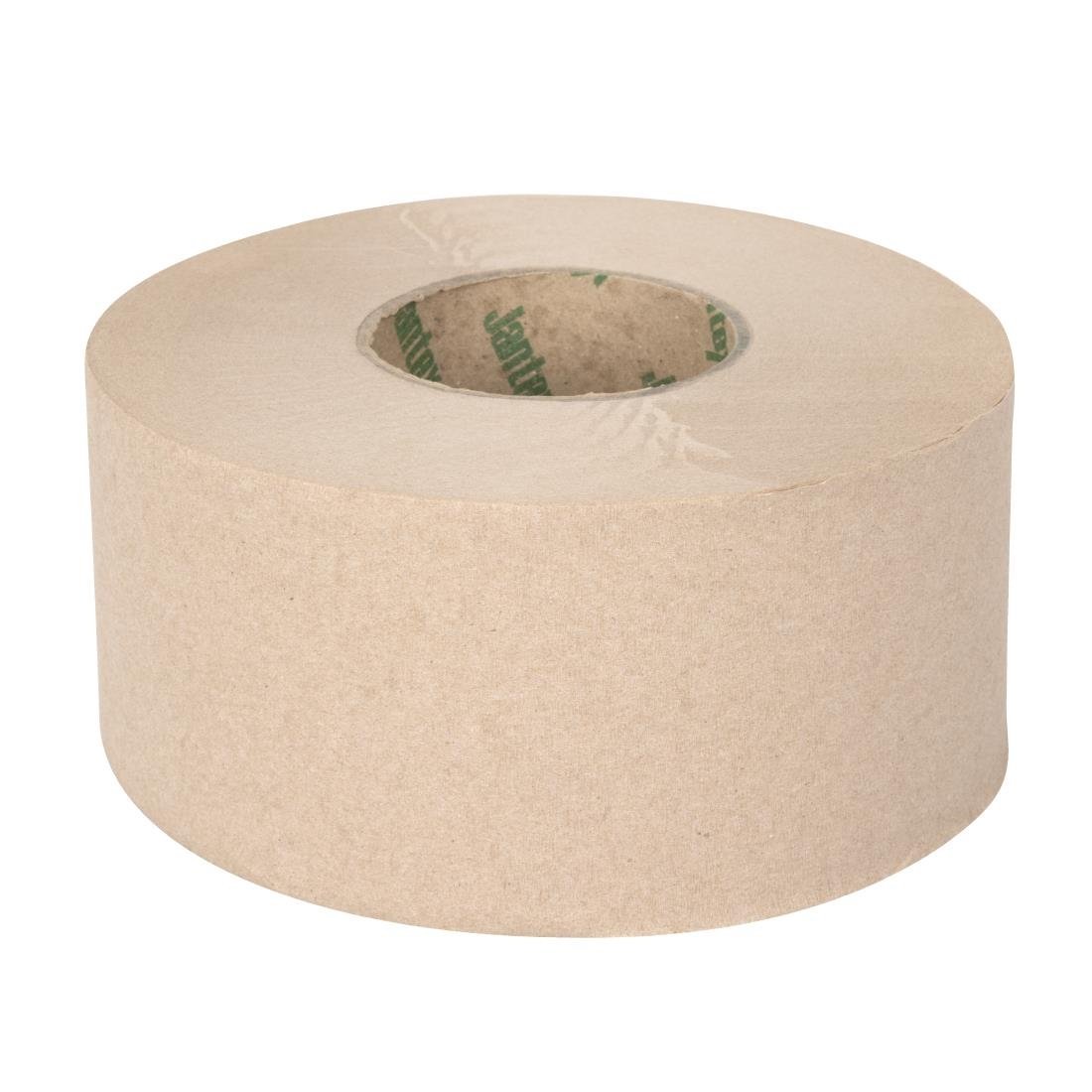 Jantex Green 100% Recycled Mini Jumbo Roll Refill 2ply - 150m (Pack 12) HX939 - Whisk Hospitality - HX939
