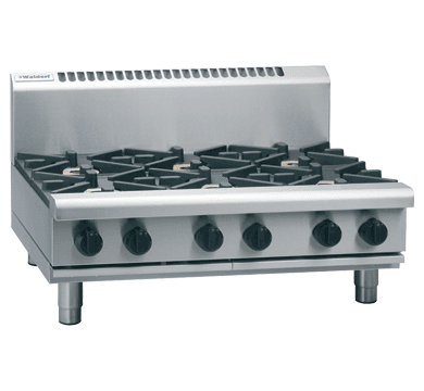 Waldorf 800 Series Rnl8606G B 900Mm Gas Cooktop Low Back Version Bench Model - Whisk Hospitality - RNL8606G-B