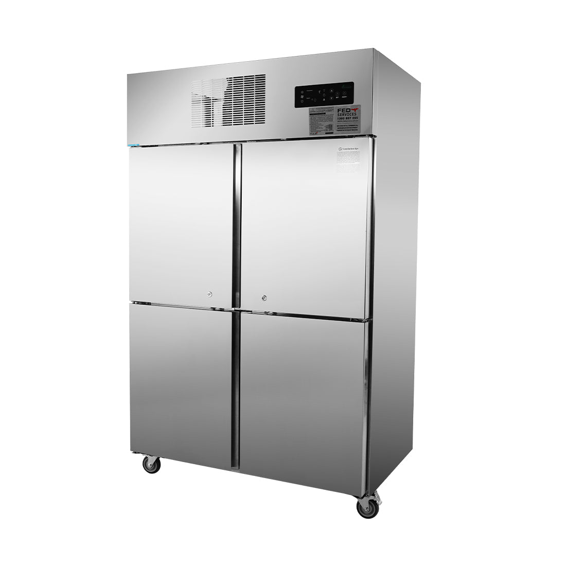 SUF1000 TROPICAL Thermaster 4 x Half door SS Freezer - Whisk Hospitality - SUF1000