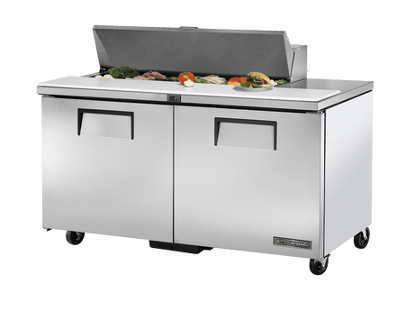 True Refrigeration Prep Table 12x 1/6 Top Pans 2 Solid Swing Doors - TSSU - 60 - 12 - HC - Whisk Hospitality - TSSU-60-12-HC