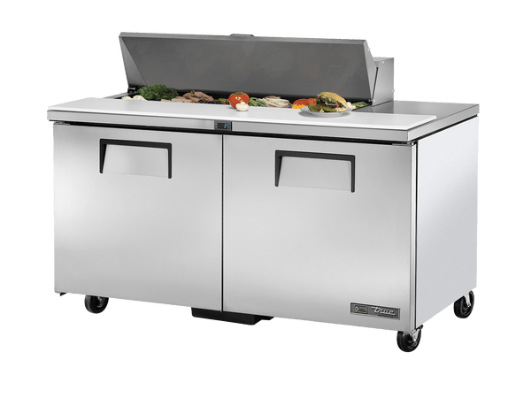 True Refrigeration Prep Table 12x 1/6 Top Pans 2 Solid Swing Doors - TSSU - 60 - 12 - HC - Whisk Hospitality - TSSU-60-12-HC