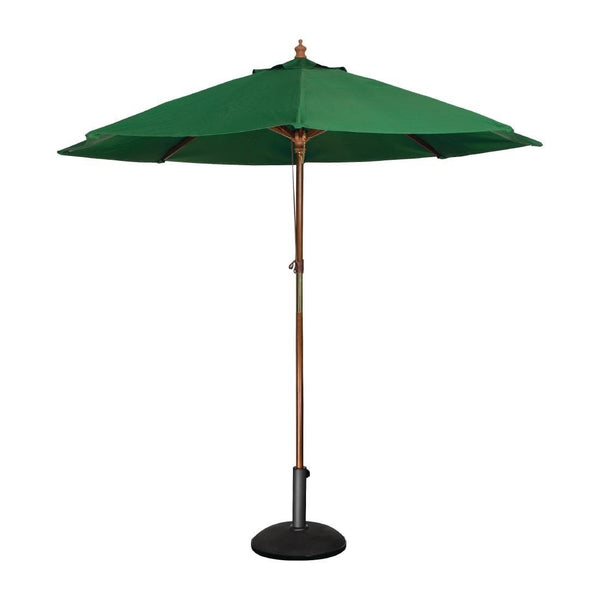 Bolero Round Pulley Umbrella Green - 2.5m CB512 - Whisk Hospitality - CB512
