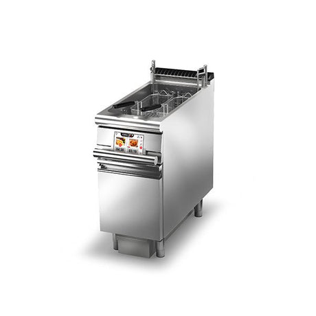 BARON 23L Single Basin EVO Electric Deep Fryer With Incorporated Oil Filtering And Basket Lift - Whisk Hospitality - Q90FREV/E422FA