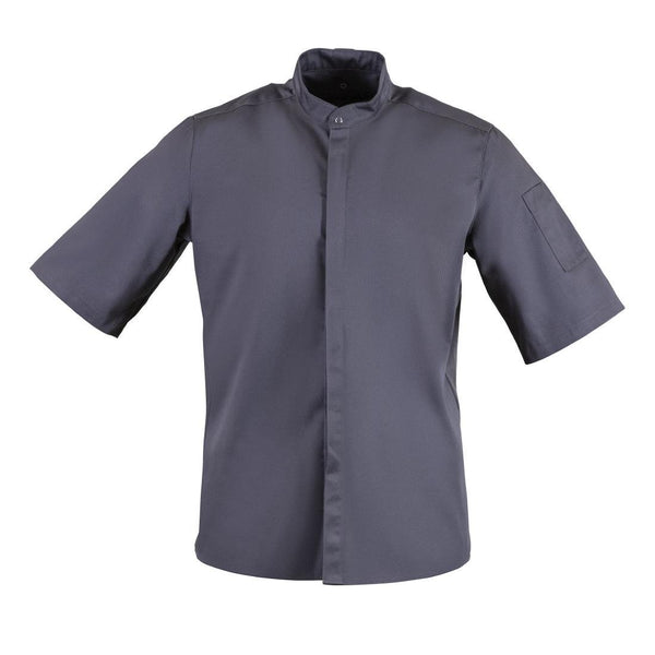 Southside Band Collar Jacket Charcoal - Size L BB712 - L - Whisk Hospitality - BB712-L