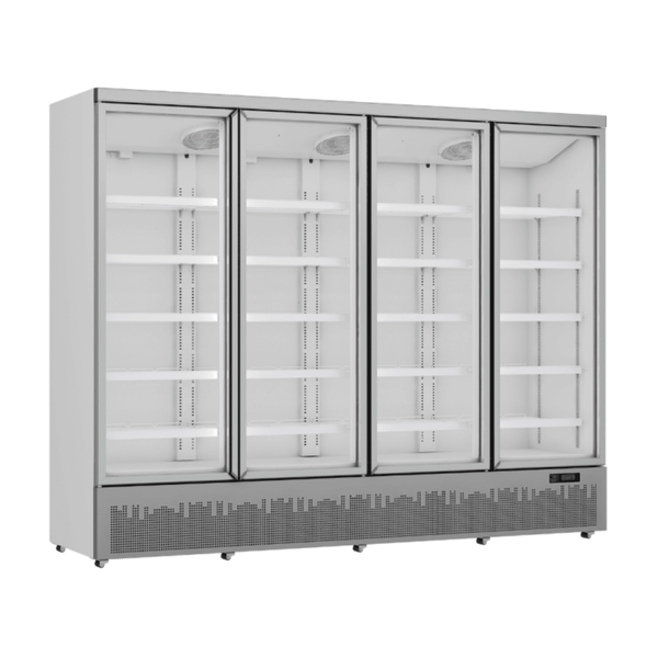 Thermaster 4 Door Glass Door Supermarket Freezer 1938L LG-2500GBMF - Whisk Hospitality - LG-2500GBMF