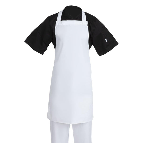 Whites Bib Apron Polycotton White - 28x38" A521 - Whisk Hospitality - A521