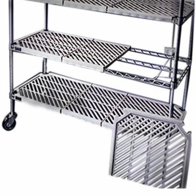 5 Shelf Atlas Plastic Mat Add-On Shelving Kits (includes 5 plastic mat shelves, two posts 1830mm high) – 535 Deep – 1220mm - Whisk Hospitality - APM21487EPL5-1220MM