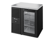 True Refrigeration Bar Refrigerator Black Ext 1 Glass Swing Doo - TBR32 - RISZ1 - L - B - G - 2 - Whisk Hospitality - TBR32-RISZ1-L-B-G-2