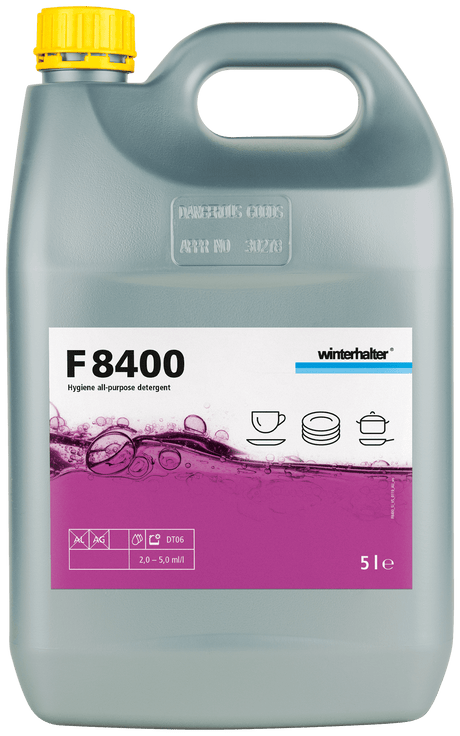 Winterhalter F8400 Heavy Duty Dishwashing Detergent 2x5 Litre - Whisk Hospitality - 20006969