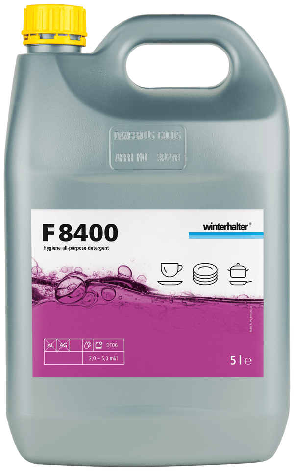 Winterhalter F8400 Heavy Duty Dishwashing Detergent 2x5 Litre - Whisk Hospitality - 20006969