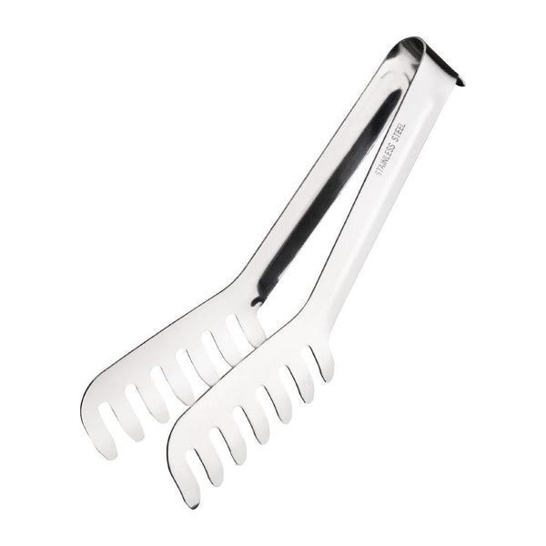 Vogue Spaghetti Tongs St/St - 195mm 8" J616 - Whisk Hospitality - J616