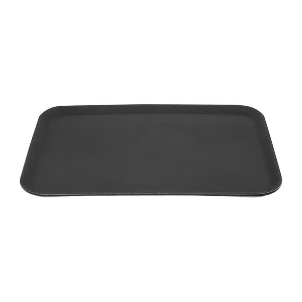 Olympia Kristallon Rectangular Tray Black Anti - Slip Fibreglass - 455x655mm HY139 - Whisk Hospitality - HY139