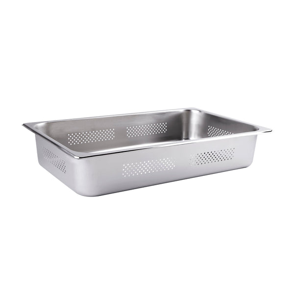 Perforated Gastronorme Pan - S/S - 1/1 / 100mm - Whisk Hospitality - 401366