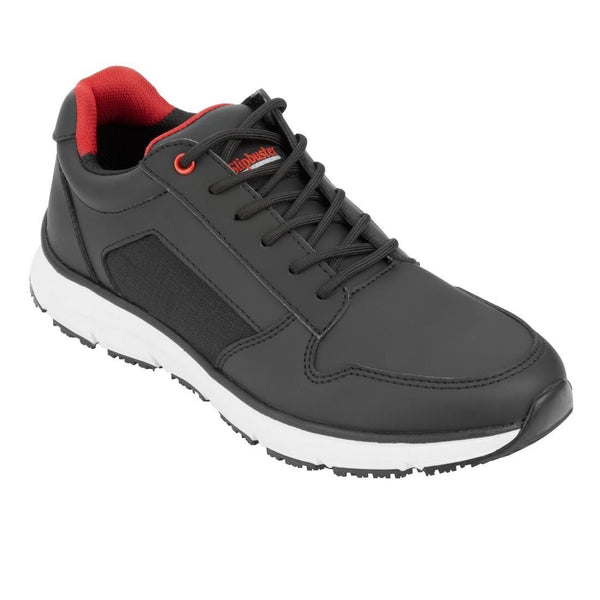 Slipbuster Veso Trainer Recycled Microfibre Black & Red - UK 7 EU 41 BA179 - 41 - Whisk Hospitality - BA179-41