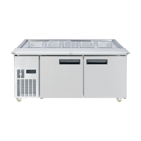 Thermaster Two Door Cold Bench Salad Station 5x1/1 GN Pans - PG180FA - XB - Whisk Hospitality - PG180FA-XB