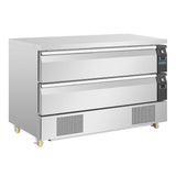 Polar U - Series Double Drawer Counter Fridge Freezer 6xGN DA997 - A - Whisk Hospitality - DA997-A