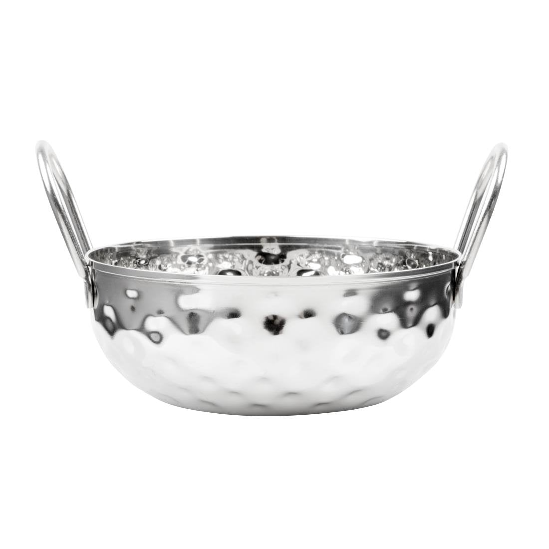 Olympia Table Presentation Hammered Kadai Dish Stainless Steel - 150mm HY105 - Whisk Hospitality - HY105