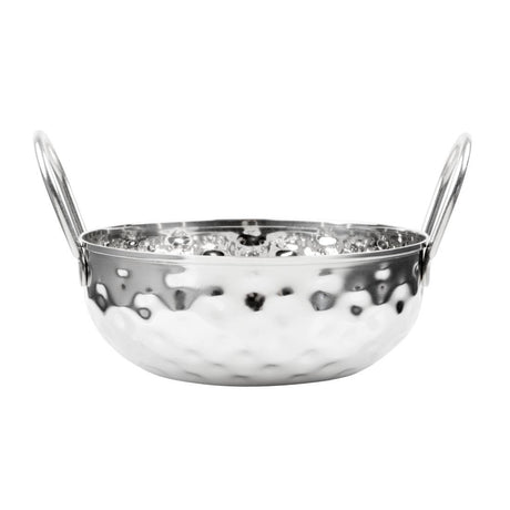 Olympia Table Presentation Hammered Kadai Dish Stainless Steel - 150mm HY105 - Whisk Hospitality - HY105
