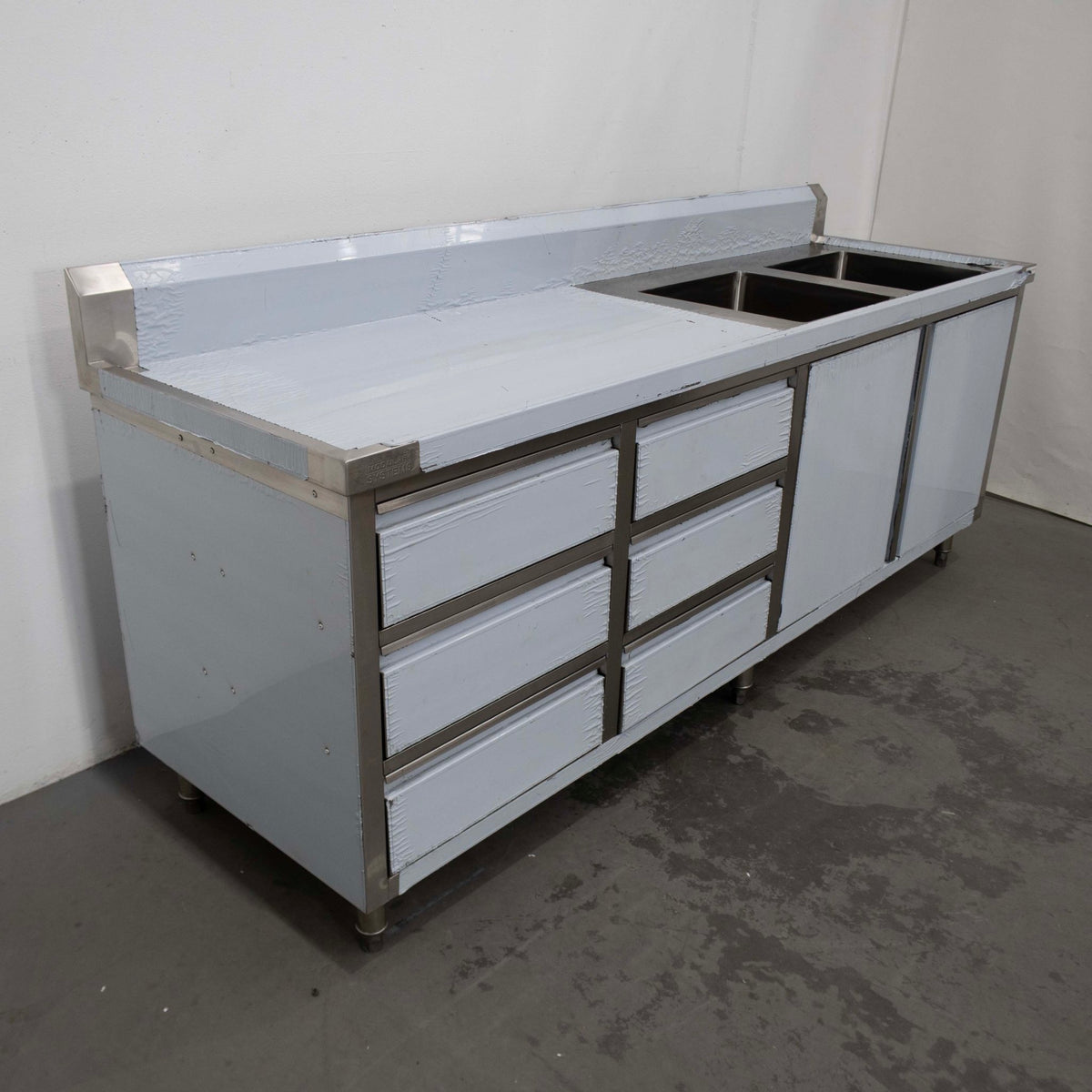 Modular Systems DSC-2400R-H Stainless Steel Cabnet and Double Sink - Whisk Hospitality - 930001