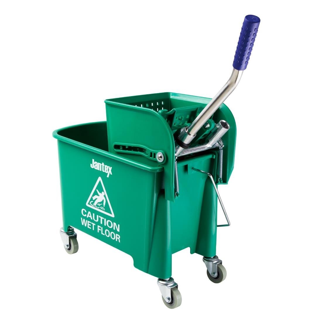 Jantex Mop Bucket & Side Wringer Green - 15ltr GK689 - Whisk Hospitality - GK689