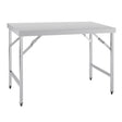 Vogue Folding Table St/St - 1200x600x900mm 47 1/4x 23 1/2 x 35 1/2" CB905 - Whisk Hospitality - CB905