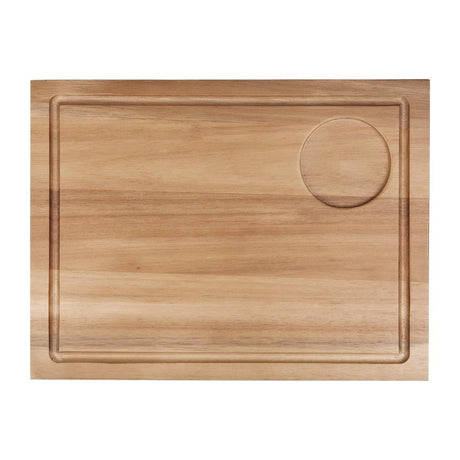 Steak Board Acacia Large - 310x240mm 70mm recess (12.2"x9.5"2.75" recess) DP139 - Whisk Hospitality - DP139