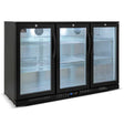 AG Three Sliding Door Bar Fridge - Black Body & Doors BEER3 - Whisk Hospitality - BEER3