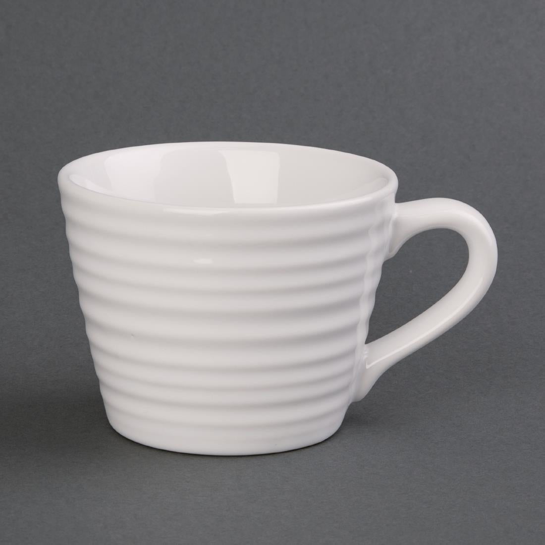 Olympia Cafe Mug White Ripple - 230ml (Box 6) DH638 - Whisk Hospitality - DH638