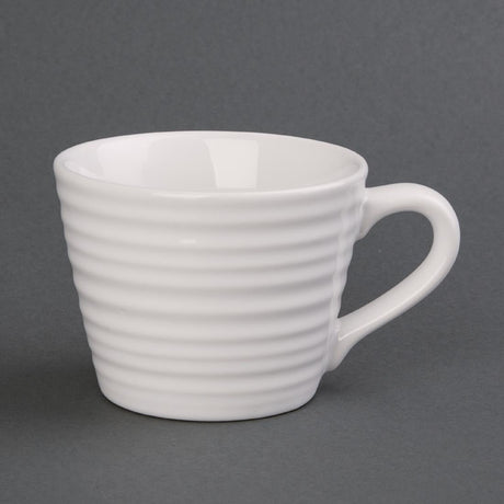 Olympia Cafe Mug White Ripple - 230ml (Box 6) DH638 - Whisk Hospitality - DH638