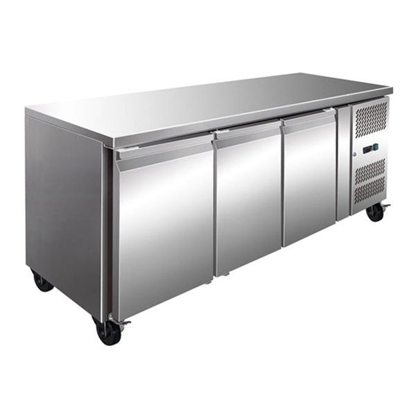 GN3100TN TROPICALISED 3 Door Gastronorm Bench Fridge - Whisk Hospitality - GN3100TN