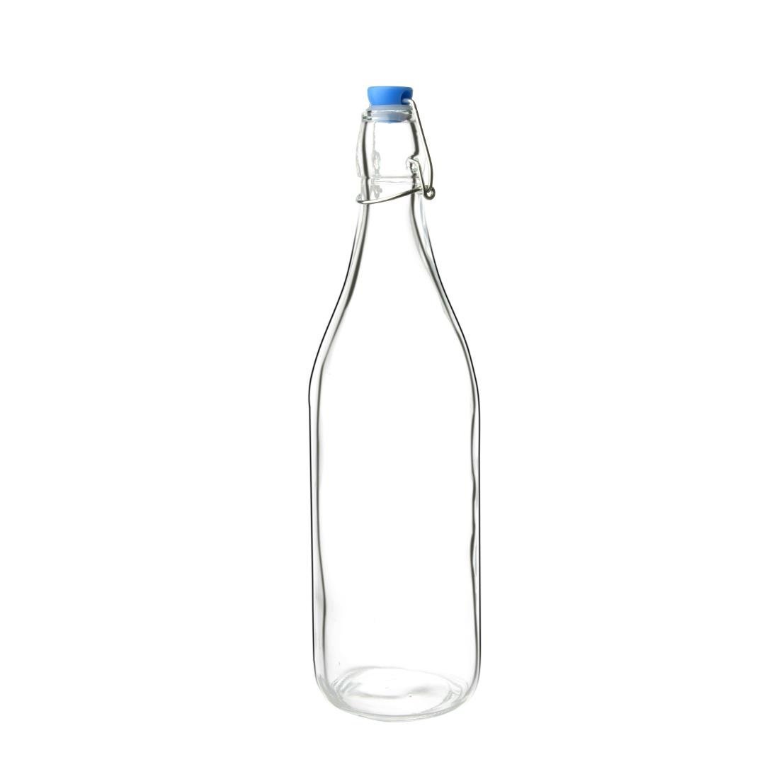 Olympia Glass Water Bottle with Stopper - 1180ml (Box 6) GG930 - Whisk Hospitality - GG930